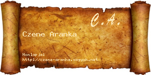 Czene Aranka névjegykártya