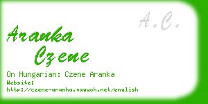 aranka czene business card